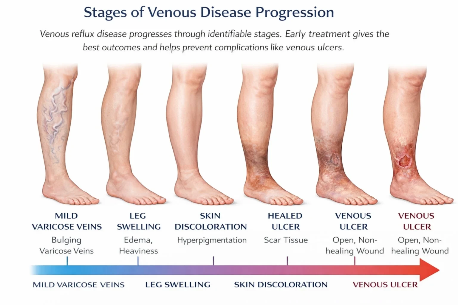 Stages of Venous Diesease progression